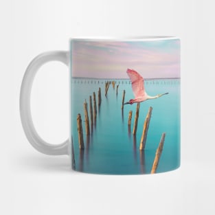 Roseate Spoonbill in Flight Mug